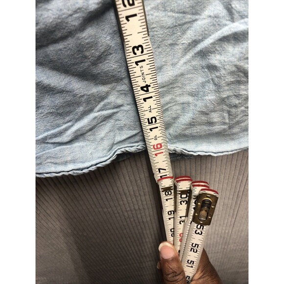 Polo Ralph Lauren Girls Denim Shirt Size 5 Button Up Round Ruffle Collar - Picture 13 of 14